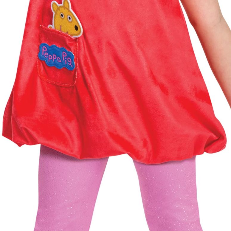 ペパピッグ きんてれ Disguise Peppa Pig Costume for Girls, Deluxe Official Nick Jr Character Jumpsuit Dress and Laplander Peppa Hat, Toddler Size Small (2T) 【並行輸入品】