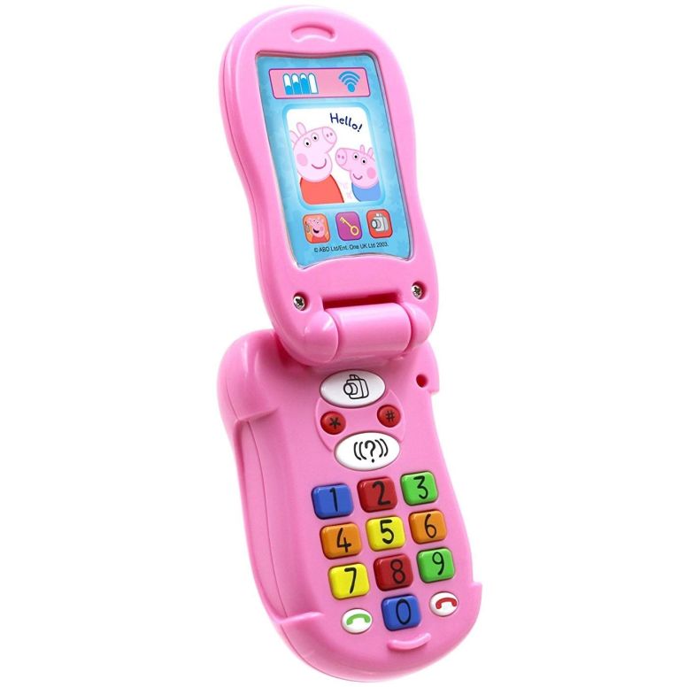 ペパピッグ きんてれ Peppa Pig PP06 Peppa's Flip & Learn Toy Phone for Kids-Interactive Learning and Child Development, Colours and Number Recognition and Communication, 3+ Years, Single, Multi 【並行輸入品】