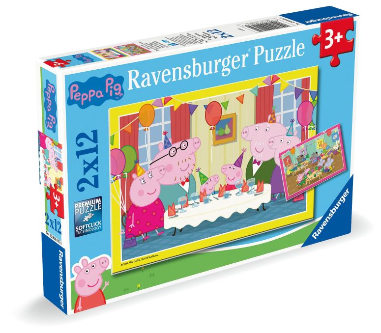 ペパピッグ きんてれ Ravensburger Children's Puzzle 12004018 Party Time 2 x 24 Pieces Peppa Pig Puzzle for Children from 4 Years 【並行輸入品】