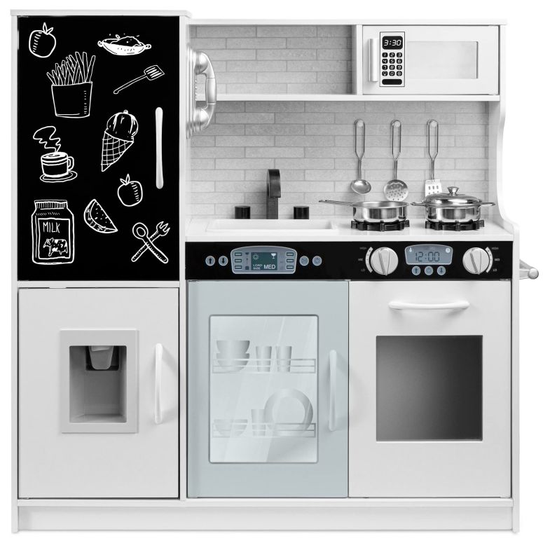 キッチン おままごと 台所 Best Choice Products Pretend Play Kitchen Wooden Toy Set for Kids ...