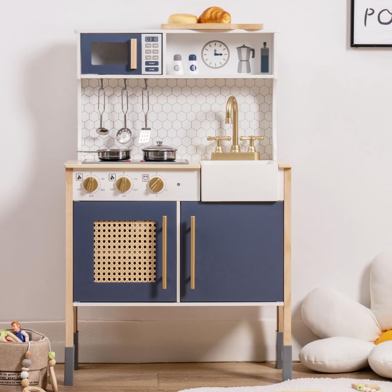 キッチン おままごと 台所 ROBOTIME Wooden Play Kitchen, Kids & Toddlers Kitchen Playset, Kid...