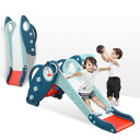 キッチン おままごと 台所 Onasti Kids Slide for Toddlers Age 1-3 Indoor Baby Plastic Slide Outdoor Climber Freestanding Playset with Basketball Hoop & Ring Game Blue 【並行輸入品】