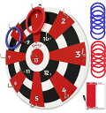 ゲーム パーティ 楽しめる SWOOC Games ? Hook Darts Ring Toss Game ? Wood Board & Soft Rings ? 20+ Games Included for Kids & Adults ? Wall Mounted Ring and Hook ? Indoor & Outdoor Wall Decor for Game Room, Patio, Garage, Yard 【並行輸入品】