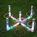 ゲーム パーティ 楽しめる MOLACHI Ring Toss Games for Adults and Kids,Yard Games,Outdoor Indoor Games with LDE Light,Easy to Set Up w/Compact Carry - Backyard Toys,Christmas Party Toss Game for The Whole Family 【並行輸入品】