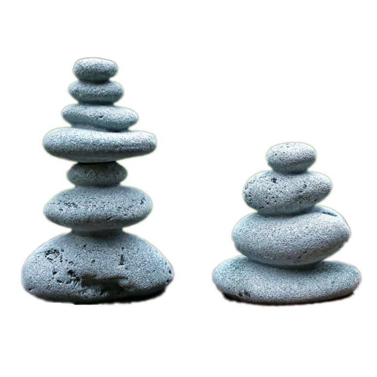 MJ-MARKET㤨     Sdeetesamjun 2 PCS Zen Stacking Stones, Handmade Rocks Statues Japanese Garden Decor, Office Relaxing Yoga Meditation Accessories (2 PCS ¹͢ʡۡפβǤʤ13,400ߤˤʤޤ