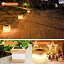敷石 飛び石 庭園 洋風 庭 2 Pack Solar Rock Lights Outdoor - Solar Garden Decor Landscape Pathway Lights Waterproof with Warm LED Lights for Table Patio Yard Garden Walkway Decor(Brown) 【並行輸入品】