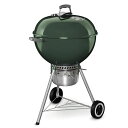 Weber ウェーバー バーベキュー グリル BBQ 14407001 Original Kettle Premium Charcoal Grill, 22-Inch, Green グリーン 【並行輸入品】