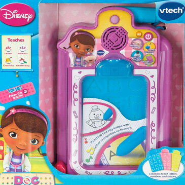 おもちゃドクター ヴィテック Vtech ドックはおもちゃドクター トーク＆トレース クリップボード トイ 【 ディズニー Disney ディズニーアニメチャンネル ディズニーキッズ お絵かきボード 学習おもちゃ 玩具 磁石 砂鉄 トレースステンシル 音楽 】 【並行輸入品】