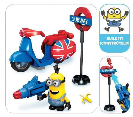 ミニオンズ メガブロック ミニオン Mega Bloks スクーター エスケープ Minions Scooter Escape 【 組み立て ブロック おもちゃ 玩具 ミニオンズ フィギュア スクーター ケビン ブラスター銃 的 道路標識 】 【並行輸入品】