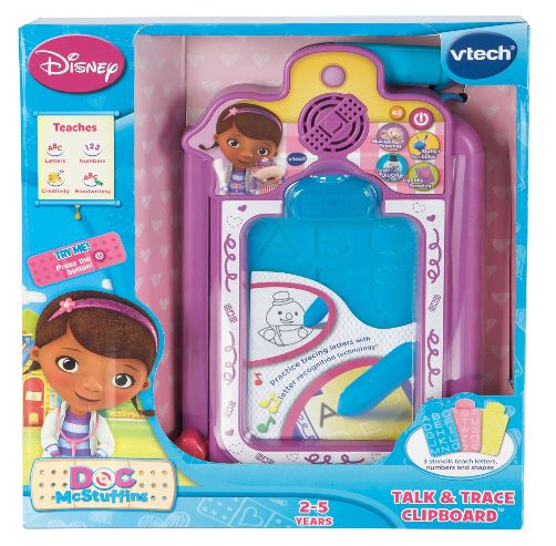 おもちゃドクター ヴィテック Vtech ドックはおもちゃドクター トーク＆トレース クリップボード トイ 【 ディズニー Disney ディズニーアニメチャンネル ディズニーキッズ お絵かきボード 学習おもちゃ 玩具 磁石 砂鉄 トレースステンシル 音楽 】 【並行輸入品】