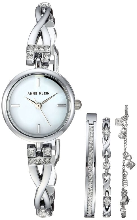 アンクライン Anne Klein 女性用 腕時計 レディース ウォッチ パール AK/3083SVST 【並行輸入品】