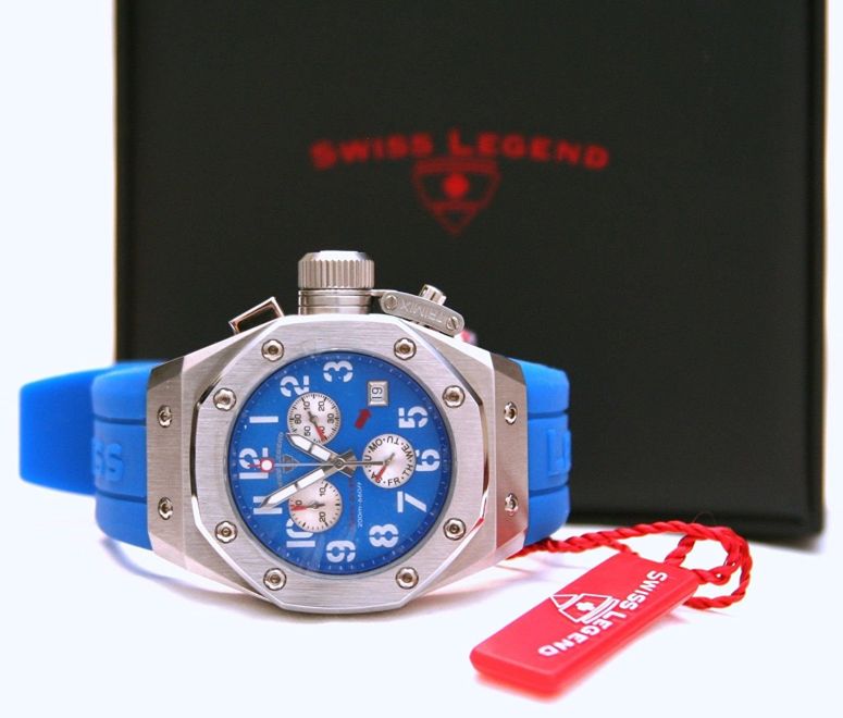 スイスレジェンド Swiss Legend 女性用 腕時計 レディース ウォッチ クロノグラフ ブルー SL-10535-03 【並行輸入品】