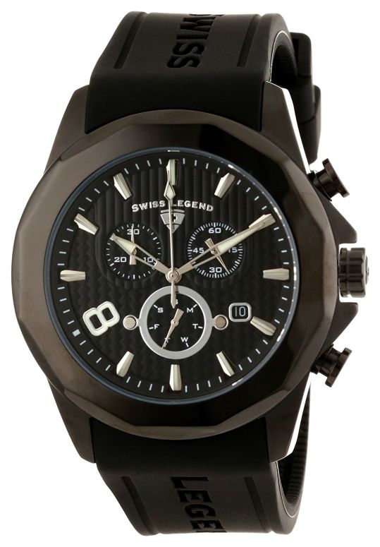スイスレジェンド Swiss Legend 男性用 腕時計 メンズ ウォッチ クロノグラフ ブラック 10042-BB-01 【並行輸入品】