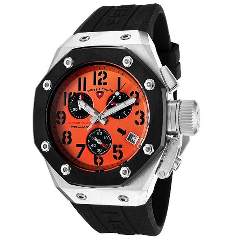 スイスレジェンド Swiss Legend 男性用 腕時計 メンズ ウォッチ クロノグラフ オレンジ 10541-06-BB 【並行輸入品】