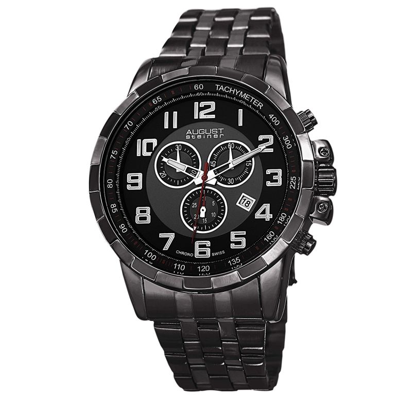 オーガストシュタイナ August Steiner 男性用 腕時計 メンズ ウォッチ クロノグラフ ブラック AS8118BK 