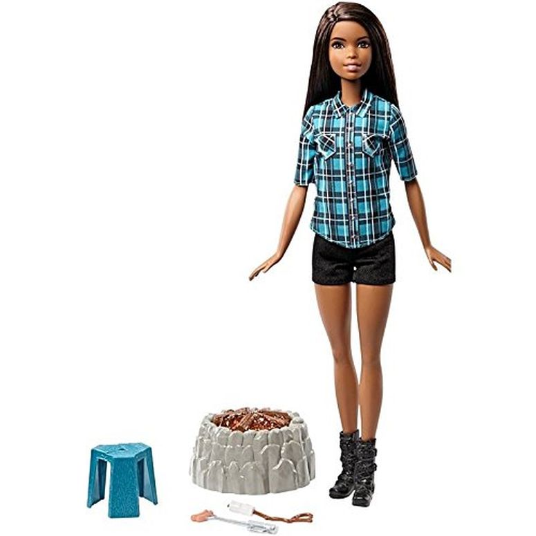 Barbie o[r[ Camping Fun doll l` Brunette ysAiz