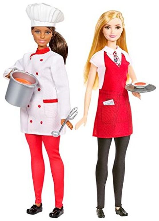 Barbie o[r[ Friend Careers Chef Waiter doll l` Set ysAiz