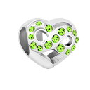 チャーム ブレスレット バングル用 ShinyJewelry シャイニージュエリー ShinyJewelry Infinity Heart Love Charm Bead for European Bracelet August 【並行輸入品】