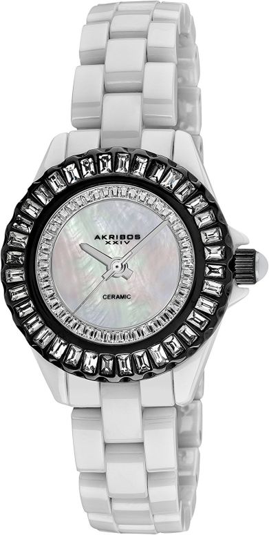 アクリボス Akribos XXIV 女性用 腕時計 レディース ウォッチ パール AK518BKW 【並行輸入品】