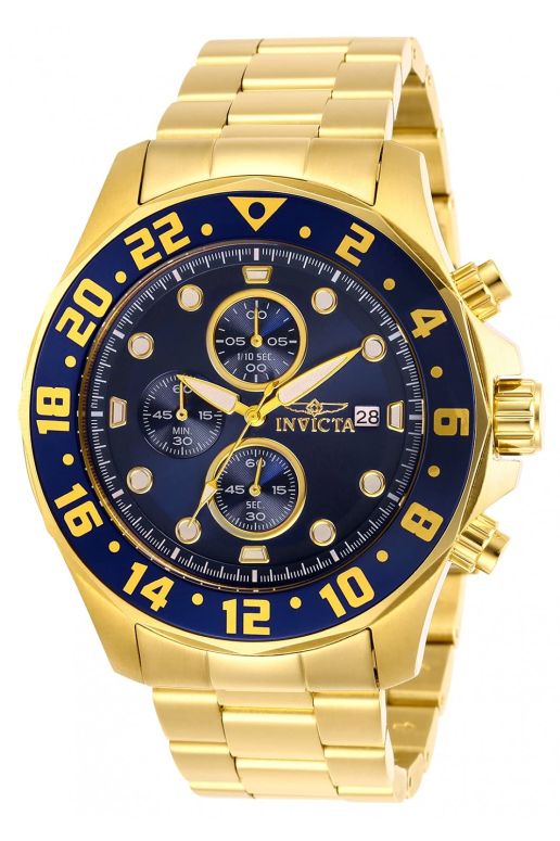 インビクタ Invicta インヴィクタ 男性用 腕時計 メンズ ウォッチ クロノグラフ ブルー ゴールド 15942 【並行輸入品】