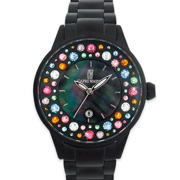 カプリウォッチ Capri watch ミッレフォーリ 腕時計 ウォッチ ブラック Art. 5262 レディース メンズ ユニセックス 女性 男性 男女兼用