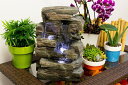 卓上 噴水 滝のオブジェ テーブルトップファウンテン インテリア噴水 Alpine WIN220 Waterfall Tabletop Fountain with White LED Light, Grey, 13 Inch TallAlpine WIN220 Waterfall Tabletop Fountain with White LED Light, Grey, 13 Inch Tall 