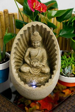 卓上 噴水 滝のオブジェ テーブルトップファウンテン インテリア噴水 Alpine WIN322 Buddha Tabletop Fountain with LED LightAlpine WIN322 Buddha Tabletop Fountain with LED Light