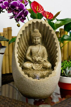 卓上 噴水 滝のオブジェ テーブルトップファウンテン インテリア噴水 Alpine WIN322 Buddha Tabletop Fountain with LED LightAlpine WIN322 Buddha Tabletop Fountain with LED Light