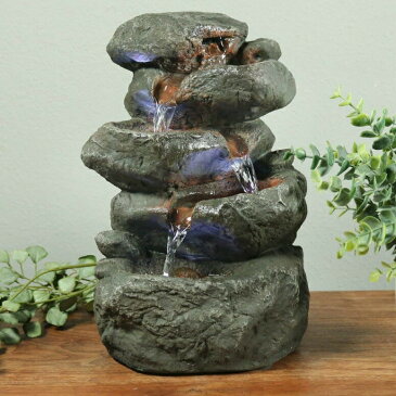 卓上 噴水 滝のオブジェ テーブルトップファウンテン インテリア噴水 Sunnydaze Stacked Rocks Tabletop Water Fountain with LED Lights, 10.5 InchSunnydaze Stacked Rocks Tabletop Water Fountain with LED Lights, 10.5 Inch