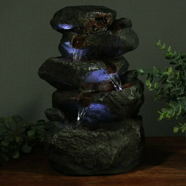 卓上 噴水 滝のオブジェ テーブルトップファウンテン インテリア噴水 Sunnydaze Stacked Rocks Tabletop Water Fountain with LED Lights, 10.5 InchSunnydaze Stacked Rocks Tabletop Water Fountain with LED Lights, 10.5 Inch