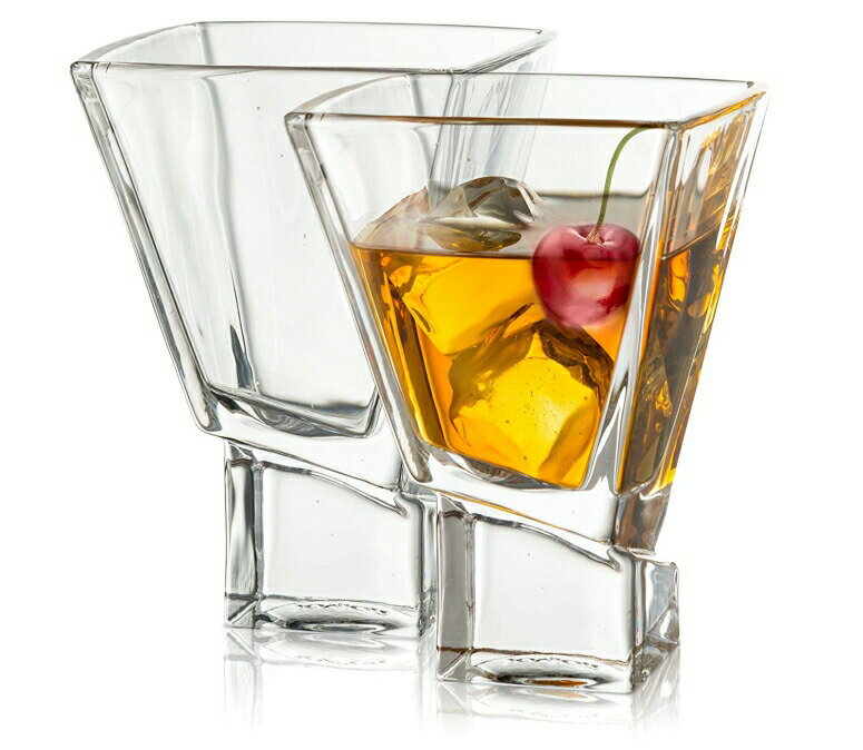 Joyjolt ꥹ 饹å 祤 ǥ ǥ JoyJolt Carre 2-Piece Cocktail Glasses Set, 8 Ounce Martini Glasses ¹͢ʡ