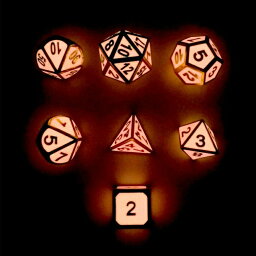 多面体ダイスセット ウォーゲーム TRPG テーブルトーク DND に Haxtec 7PCS Zinc Alloy DND Metal Dice Set Glow in the Dark Durable Polyhedral Glowing Dice D20 D12 D10 D8 D6 D4 for Dungeons and Dragons RPG MTG Table Games 【並行輸入品】