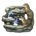 CeA u^  ̃IuWF EH[^[tH[t@Ee LED  Op Water Fountain with LED Light - Bright Waters Otters Garden Decor Fountain - Outdoor Water Feature ysAiz K[f