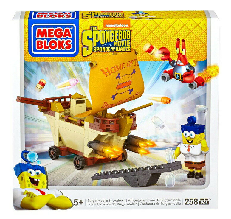 メガブロック スポンジボブ フィギュア Mega Bloks SpongeBob Burgermobile Showdown Building Set 【並行輸入品】