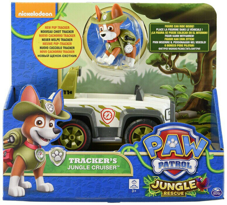 パウパトロール 犬のレスキュー隊 PAW Patrol フィギュア Paw Patrol, Jungle Rescue, Tracker’s Jungle Cruiser, Vehicle and Figure 【並行輸入品】