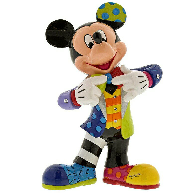 ͥ ǥˡ 90th ե奢 ʪ ǥˡ ߥåޥ Enesco Disney by Britto Mickey Mouse with Bling 90th Celebration, 10.5 Stone Resin Figurine Multicolor ¹͢ʡ