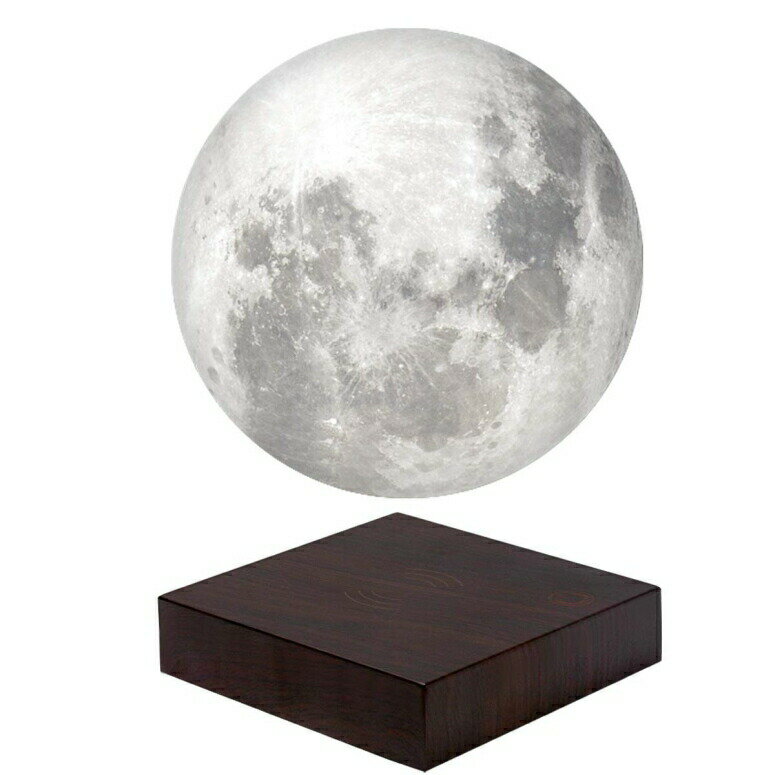 マグネット ムーンライト 約18cm マジックフロート ナイトライト VGAzer Moon Lamp 3D Printing Magnetic Levitating Moon Light Lamps for Home Office Decor, Creative Gift-6 Inch (White) 【並行輸入品】