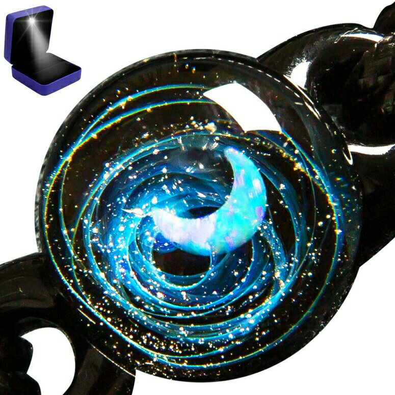 宇宙玉 惑星 ブレスレット そらだま 銀河 宇宙 ガラスアート 幻想的 パヴァルニ オリジナル ギャラクシー 宇宙ガラス X_Theia Bracelet Play of Color Pavaruni Aurora Original Galaxy Moon Star Universe Glass Accessories Space Cosmos 