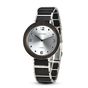 ウッドミー WOODME ウッドウォッチ 木製腕時計 女性用 腕時計 レディース ウォッチ シルバー S16-1 送料無料 【並行輸入品】