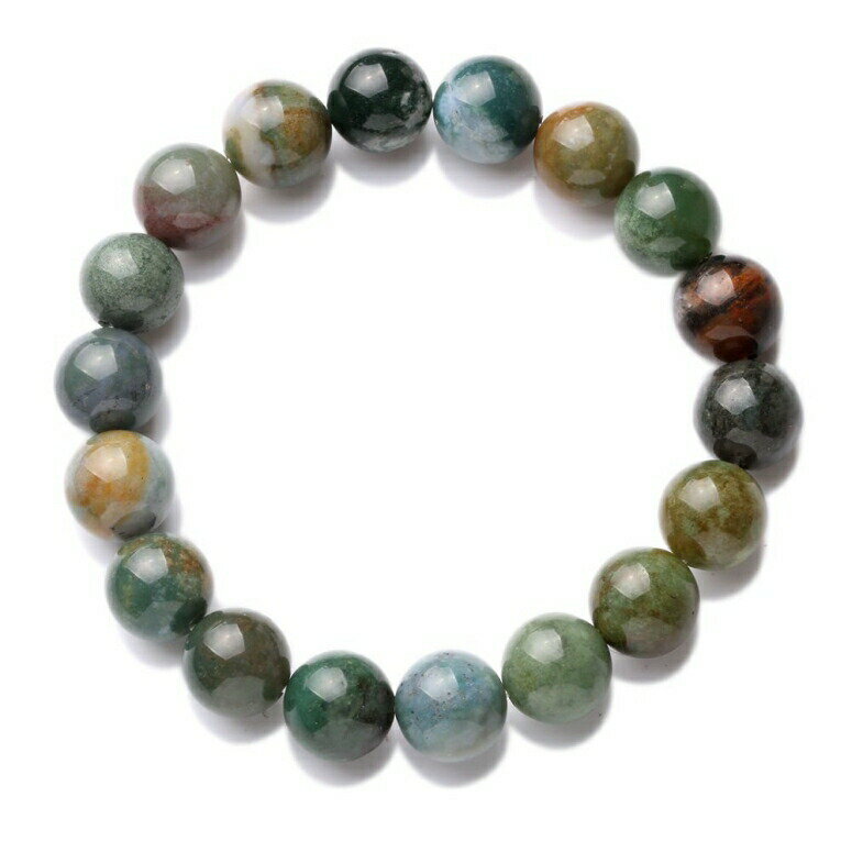 インディアンアゲート 10mm 丸玉 22個 瑪瑙 メノウ jennysun2010 Handmade Natural Indian Agate Gemstone Smooth Round Loose Beads 10mm Stretchy Bracelet Healing 8.5'' Inches Wrist ( 22pcs Beads in The Bracelet) 【並行輸入品】