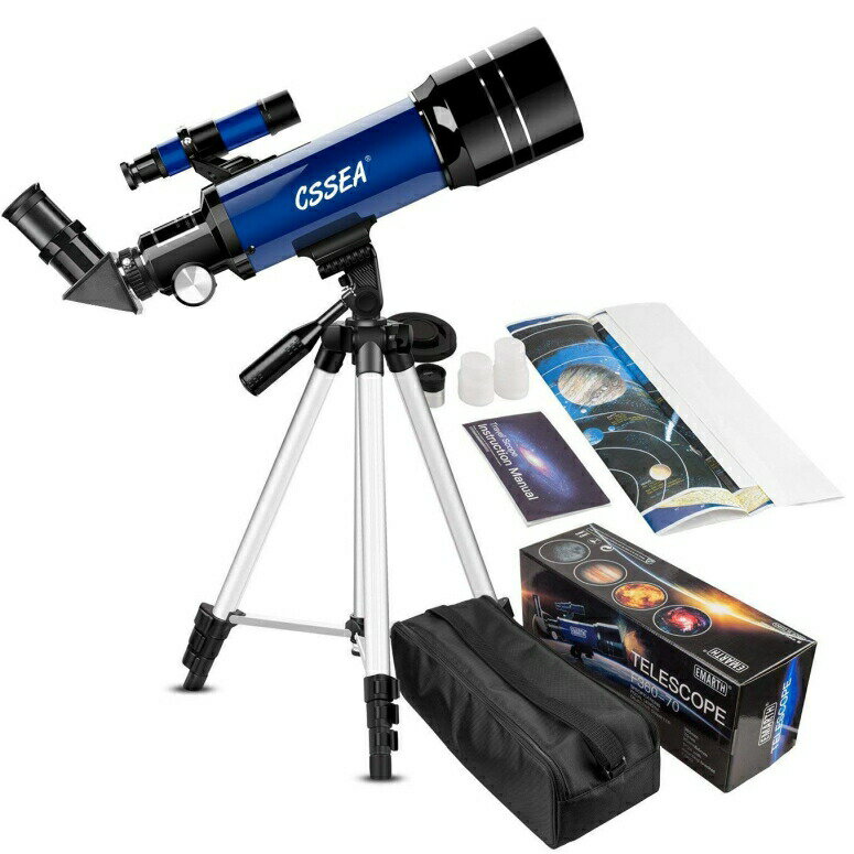 V̖] eXR[v V̊ϑ Kids Telescope for Beginners Adult, 70mm Astronomical Refractor Telescope with Adjustable Tripod & & Finder Scope- Portable Travel Telescope for Children Teens ysAiz