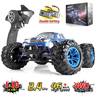RCカー オフロードラジコンカー Soyee RC Cars 1:10 Scale RTR 46km/h High Speed Remote Control Car All Terrain Hobby Grade 4WD Off-Road Waterproof Monster Truck Electric Toys for Kids and Adults -1600mAh Batteries x2 送料無料 【並行輸入品】