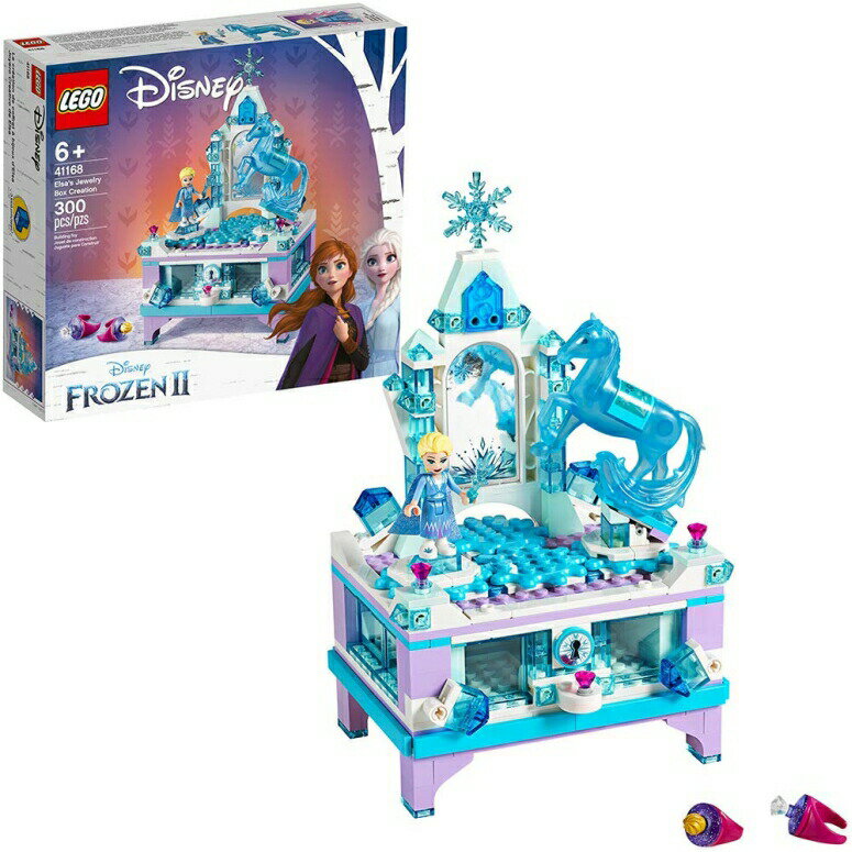 フローズン2 アナと雪の女王 エルサ LEGO Disney Frozen II Elsa’s Jewelry Box Creation 41168 Disney Jewelry Box Building Kit with Elsa Mini Doll and Nokk Figure for Creative Play, New 2019 (300 Pieces) 