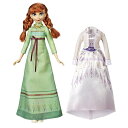 フローズン2 アナと雪の女王 アナ Disney Frozen Arendelle Fashions Anna Fashion Doll with 2 Outfits, Green Nightgown White Dress Inspired by the Frozen 2 Movie - Toy For Kids 3 Years Old Up 【並行輸入品】