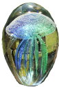 炰 KX̒u SPI Home Art Glass Teal Jellyfish Glow in the Dark,3