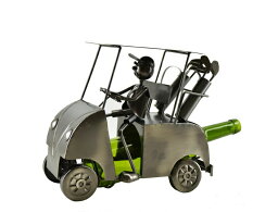 ワインホルダー ディスプレイ 卓上ワインラック WINE BODIES ZA413 Golf Cart Wine Bottle Holder, Charcoal 【並行輸入品】