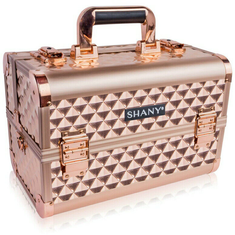 A[eBXgLA[ et΂ CN{bNX CNAbv A[eBXg oCN etobN SHANY Premier Fantasy Collection Makeup Artists Cosmetics Train Case - ROSE GOLD ysAiz