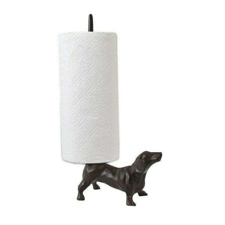 トイレットペーパーホルダー ストッカー PlayDo Vintage Iron Paper Towel Holder Toilet Paper Roll Holder (Dog-1) 【並行輸入品】