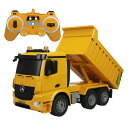 ラジコン ダンプカー おもちゃ fisca Remote Control Truck 1/20 Scale 6 Channel 2.4Ghz RC Dump Truck Authorized by Mercedes-Benz Construction Vehicle Toy Machine Model with LED Lights and Simulation Sound for Kids 【並行輸入品】