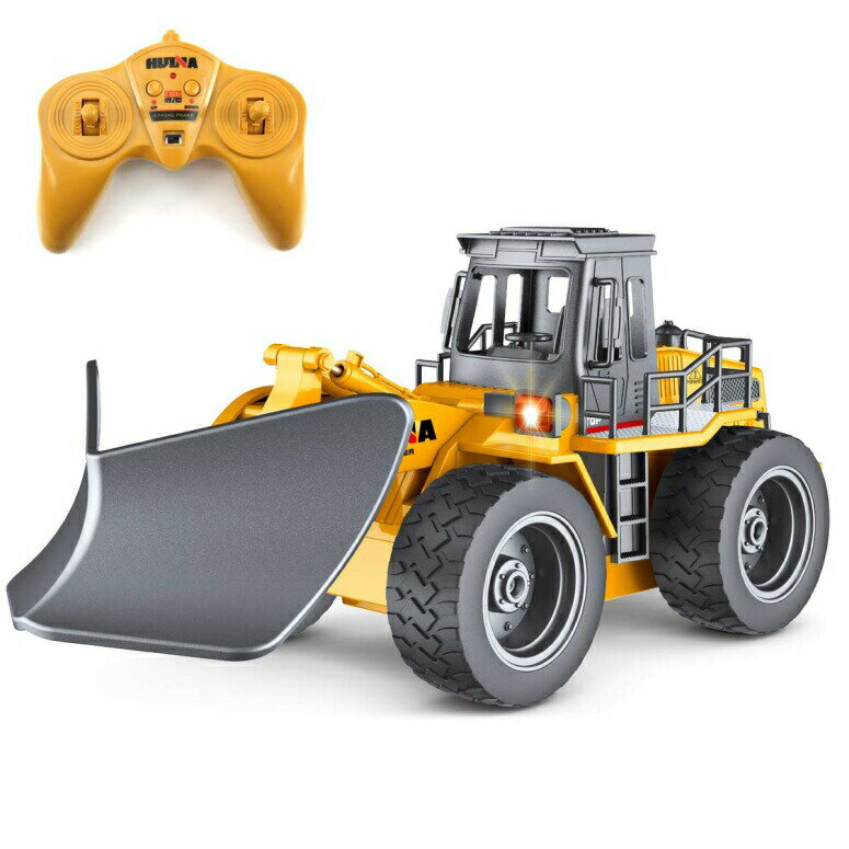 ラジコン 除雪車 おもちゃ fisca RC Truck Remote Control Snow Plow 6 Channel 2.4G Alloy Snow Sweeper Vehicle 4WD Tractor Toy with Lights for Kids 【並行輸入品】